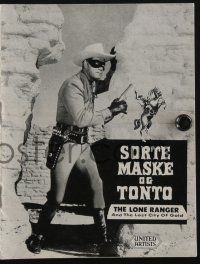 1x321 LONE RANGER & THE LOST CITY OF GOLD Danish program '58 different images of Clayton Moore!