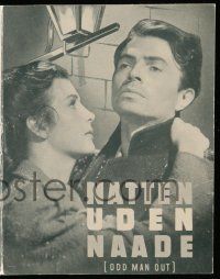 1x346 ODD MAN OUT Danish program '48 James Mason, directed by Carol Reed, different images!