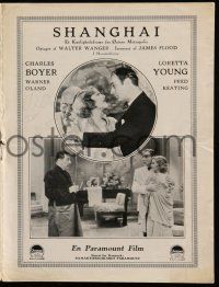 1x384 SHANGHAI Danish program '35 Loretta Young, Charles Boyer, Warner Oland, different!