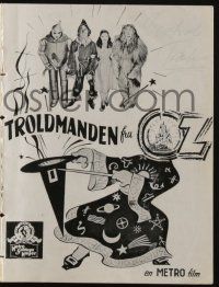 1x429 WIZARD OF OZ Danish program '40 Judy Garland classic, wonderful different images & artwork!