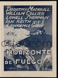 1x126 CONVOY Uruguayan herald '27 Dorothy Mackaill, William Collier Jr., cool Remon WWI art!