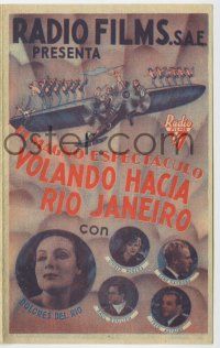 1x561 FLYING DOWN TO RIO Spanish herald '33 Dolores Del Rio, Astaire & Rogers, different & sexy!