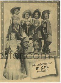 1x821 THREE MUSKETEERS Spanish herald '49 Lana Turner, Gene Kelly, June Allyson, different images!