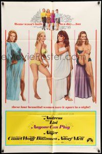 1y042 ANYONE CAN PLAY 1sh '68 sexy Ursula Andress, Virna Lisi, Claudine Auger & Marisa Mell!