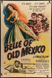 1y074 BELLE OF OLD MEXICO 1sh '50 full-length art of sexy dancer Estelita Rodriguez!