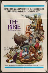 1y080 BIBLE int'l 1sh '67 La Bibbia, John Huston as Noah, Boyd as Nimrod, Ava Gardner as Sarah