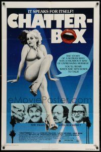 1y163 CHATTERBOX 1sh '77 sex movie about a woman who has a hilarious way of expressing herself!