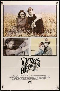 1y210 DAYS OF HEAVEN 1sh '78 Richard Gere, Brooke Adams, directed by Terrence Malick!