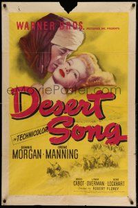 1y219 DESERT SONG 1sh '44 Oscar Hammerstein II musical, Dennis Morgan, sexy Irene Manning!