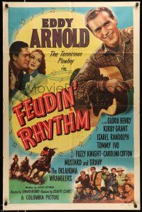 1y288 FEUDIN' RHYTHM 1sh '49 Eddy Arnold the Tennessee Plowboy with his guitar!