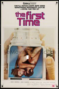 1y295 FIRST TIME 1sh '78 Anthony Spinelli, erotic image of naked woman on camera!