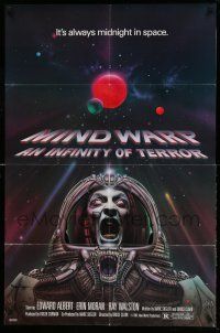 1y331 GALAXY OF TERROR signed 1sh '81 by producer Roger Corman, Mindwarp: An Infinity of Terror!
