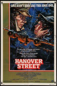 1y393 HANOVER STREET 1sh '79 art of Harrison Ford & Lesley-Anne Down in World War II by Alvin!