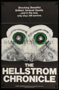 1y410 HELLSTROM CHRONICLE int'l 1sh '71 cool huge moth close up image, only THEY will survive!