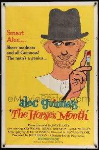 1y434 HORSE'S MOUTH 1sh '59 great artwork of Alec Guinness, the man's a genius!