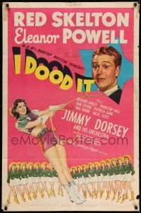 1y442 I DOOD IT style C 1sh '43 Red Skelton, Jimmy Dorsey, Eleanor Powell showing sexy legs!