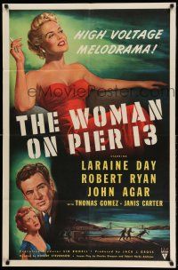 1y444 I MARRIED A COMMUNIST 1sh '50 sexy smoking Janis Carter & w/Robert Ryan, The Woman on Pier 13