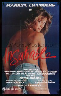 1y459 INSATIABLE 1sh '80 super sexy topless Marilyn Chambers in short shorts is Insatiable!
