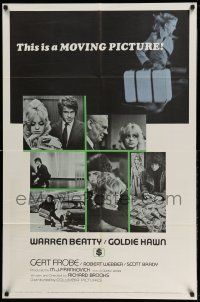 1y007 $ style B int'l 1sh '71 bank robbers Warren Beatty & Goldie Hawn, bank heist is on!