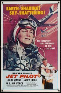 1y475 JET PILOT 1sh R79 John Wayne flies with the screaming eagles, Howard Hughes