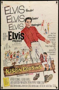 1y503 KISSIN' COUSINS 1sh '64 hillbilly Elvis Presley and his lookalike Army twin!