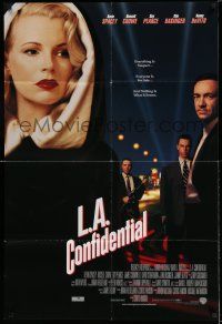 1y507 L.A. CONFIDENTIAL int'l 1sh '97 alternate image with Kim Basinger in black with white hood!