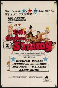 1y529 LITTLE ORPHAN SAMMY 1sh '77 An x-rated non-animated adult film!