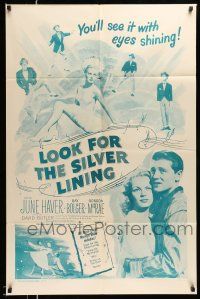1y536 LOOK FOR THE SILVER LINING 1sh R56 June Haver & Ray Bolger dancing, Gordon MacRae!