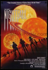 1y633 NIGHTFALL signed 1sh '88 by Roger Corman, Asimov's best science fiction story ever written!