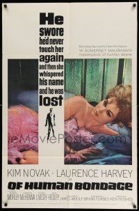 1y642 OF HUMAN BONDAGE 1sh '64 super sexy Kim Novak can't help being what she is!
