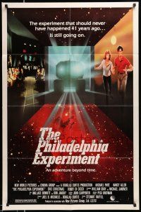 1y665 PHILADELPHIA EXPERIMENT 1sh '84 from John Carpenter, Michael Pare, cool sci-fi artwork!