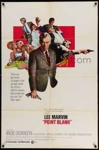 1y672 POINT BLANK int'l 1sh '67 images of Lee Marvin, Angie Dickinson, John Boorman film noir!