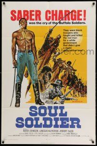 1y705 RED, WHITE, & BLACK 1sh R72 John Cardos directed, Robert Doqui is Buffalo Soul Soldier!