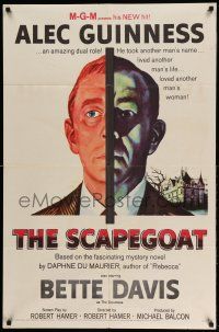 1y739 SCAPEGOAT 1sh '59 art of Alec Guinness, who lived another man's life & loved his woman!