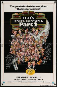 1y856 THAT'S ENTERTAINMENT PART 2 1sh '75 artwork of Fred Astaire, Gene Kelly & dozens of stars!