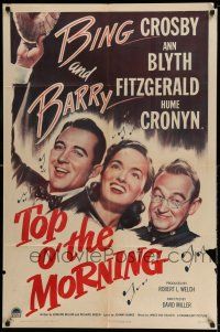 1y887 TOP O' THE MORNING style A 1sh '49 Bing Crosby & Barry Fitzgerald find the Blarney Stone!