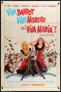1y927 VIVA MARIA 1sh '66 Louis Malle, sexiest French babes Brigitte Bardot & Jeanne Moreau!