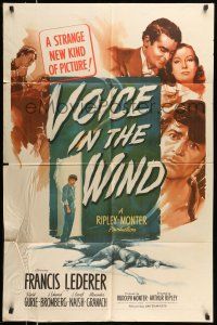 1y928 VOICE IN THE WIND 1sh '44 Francis Lederer, Sigrid Gurie, a strange new kind of picture!