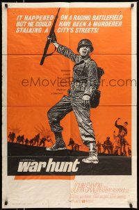 1y937 WAR HUNT 1sh '62 Robert Redford in his first starring role, war does strange things to men!