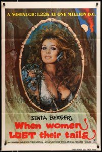 1y951 WHEN WOMEN LOST THEIR TAILS 1sh '75 portrait of sexy cavewoman Senta Berger!