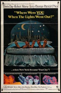 1y954 WHERE WERE YOU WHEN THE LIGHTS WENT OUT style B 1sh '68 sexy Doris Day, Morse, Terry-Thomas