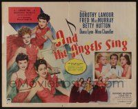 1z543 AND THE ANGELS SING style B 1/2sh '44 Fred MacMurray w/Dorothy Lamour & sexy band!