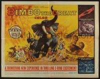 1z561 BIMBO THE GREAT 1/2sh '61 Rivalen der Manege, German circus, action-packed big top artwork!