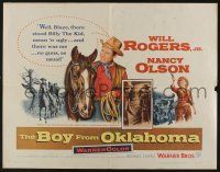 1z573 BOY FROM OKLAHOMA 1/2sh '54 Michael Curtiz, Will Rogers Jr., Nancy Olson, Chaney!