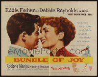 1z588 BUNDLE OF JOY style A 1/2sh '57 romantic super close up of Debbie Reynolds & Eddie Fisher!