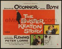 1z594 BUSTER KEATON STORY style B 1/2sh '57 Donald O'Connor as The Great Stoneface, Ann Blyth