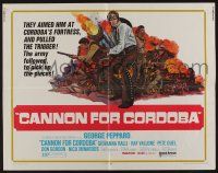 1z602 CANNON FOR CORDOBA 1/2sh '70 art of George Peppard with huge gun!