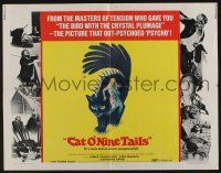 1z611 CAT O' NINE TAILS 1/2sh '71 Dario Argento's Il Gatto a Nove Code, wild horror art of cat!