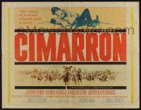 1z622 CIMARRON style B 1/2sh '60 directed by Anthony Mann, Glenn Ford, Maria Schell, cool art!
