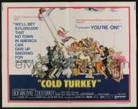 1z624 COLD TURKEY 1/2sh '71 Dick Van Dyke & entire town quits smoking cigarettes, great art!